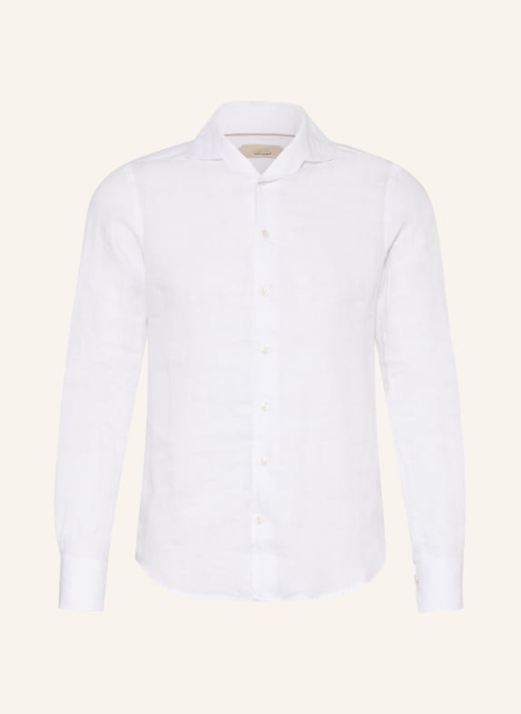 Aurélien Slim-fit linen shirt WHITE