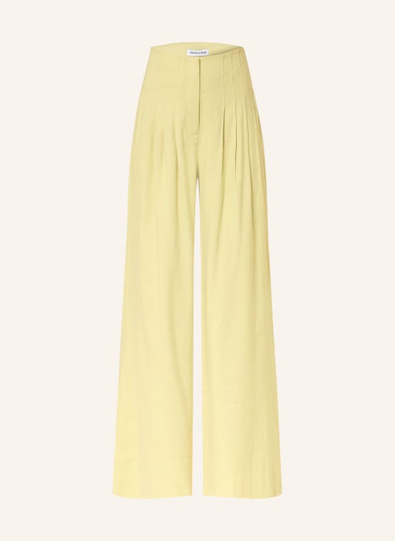 Veronica Beard HOYT Marlen Pants with Linen LIGHT GREEN