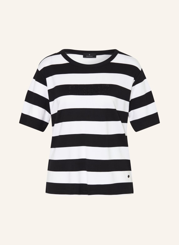 monari T-shirt orné de strass NOIR / BLANC