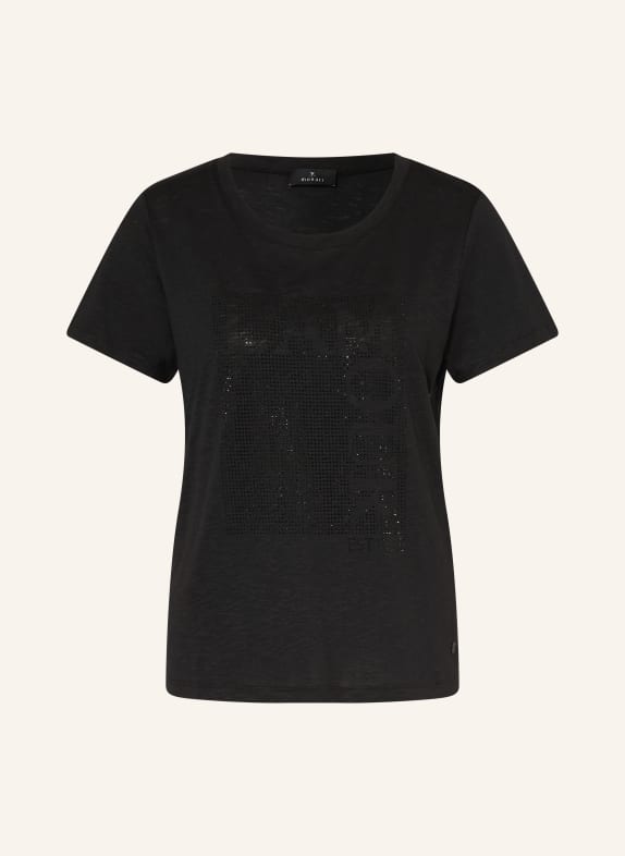 monari T-shirt orné de strass NOIR