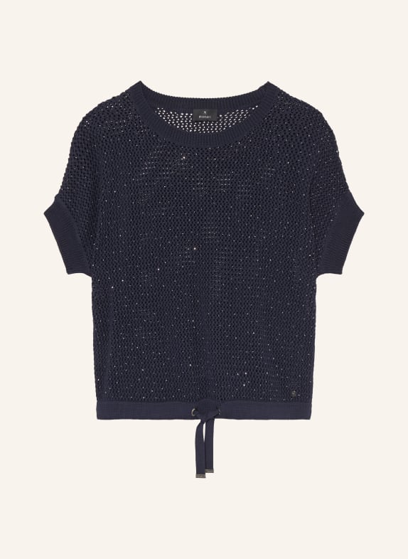 monari Knit shirt with rhinestones DARK BLUE
