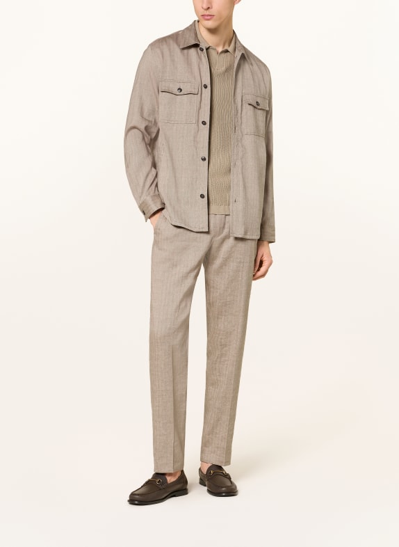 TIGER OF SWEDEN Overshirt BISHOP met linnen BEIGE