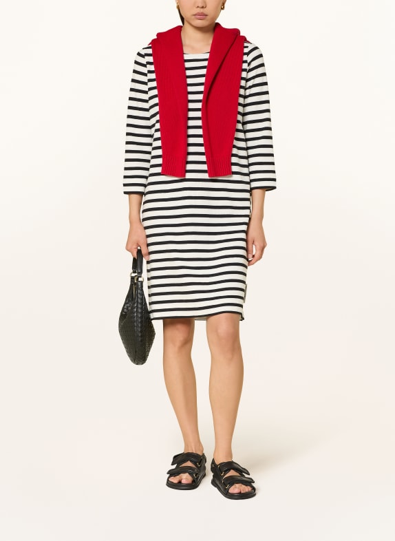 Marc O'Polo Jersey dress with 3/4-length sleeves WHITE / BLACK