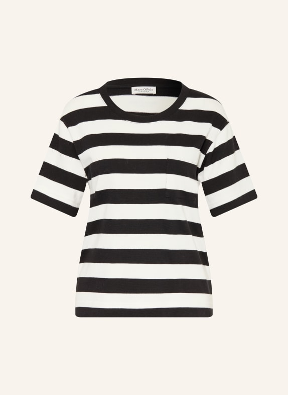 Marc O'Polo Gebreid shirt DONKERBLAUW / WIT