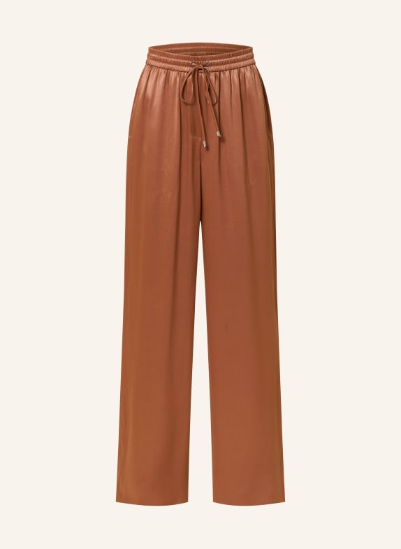 BOSS Satinhose TAVATI BRAUN