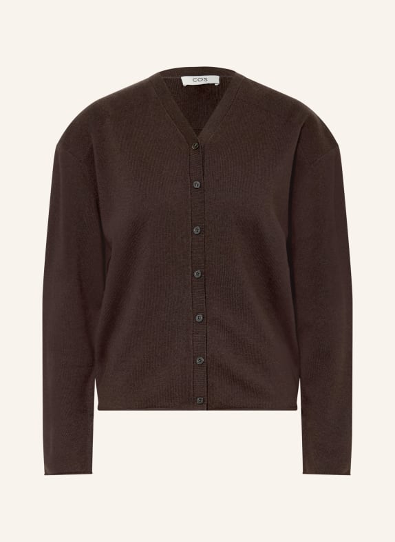 COS Strickjacke DUNKELBRAUN