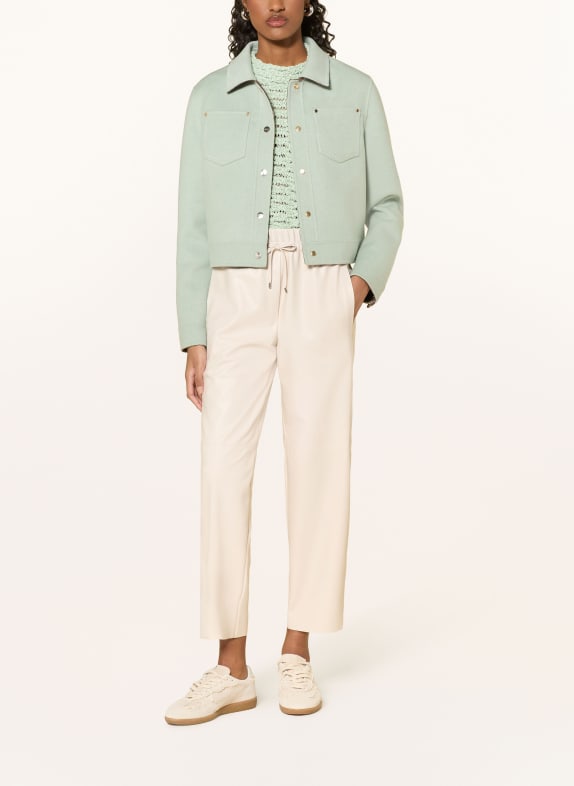 MARC CAIN 7/8-broek RANCHI in leerlook 142 PANNA