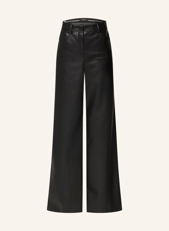 MARC CAIN Broek WARRI in leerlook 900 black new