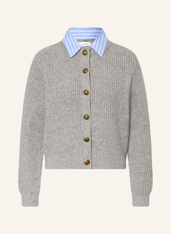 darling harbour Trui met afneembare kraag GREY MELANGE
