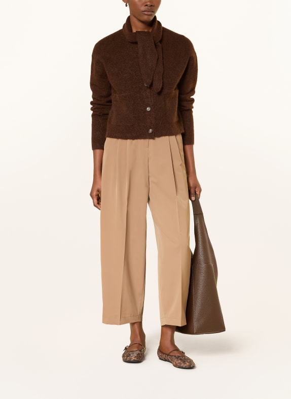 darling harbour Strickjacke mit Mohair DARK BROWN