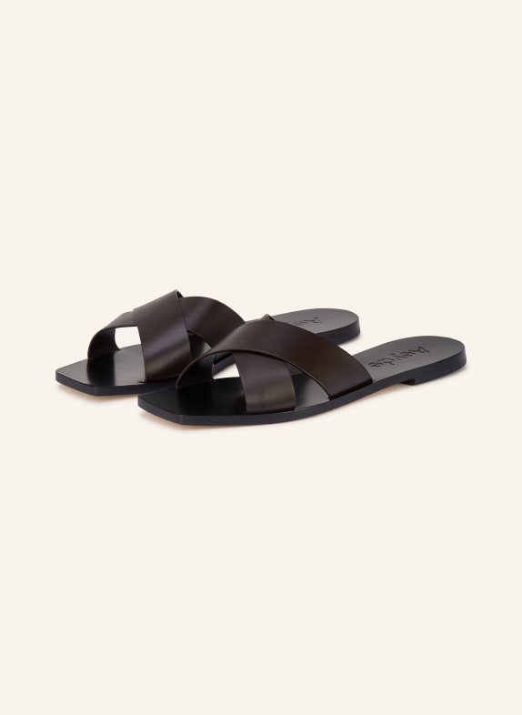 Aeyde Pantoletten FAYE SCHWARZ / DUNKELBRAUN