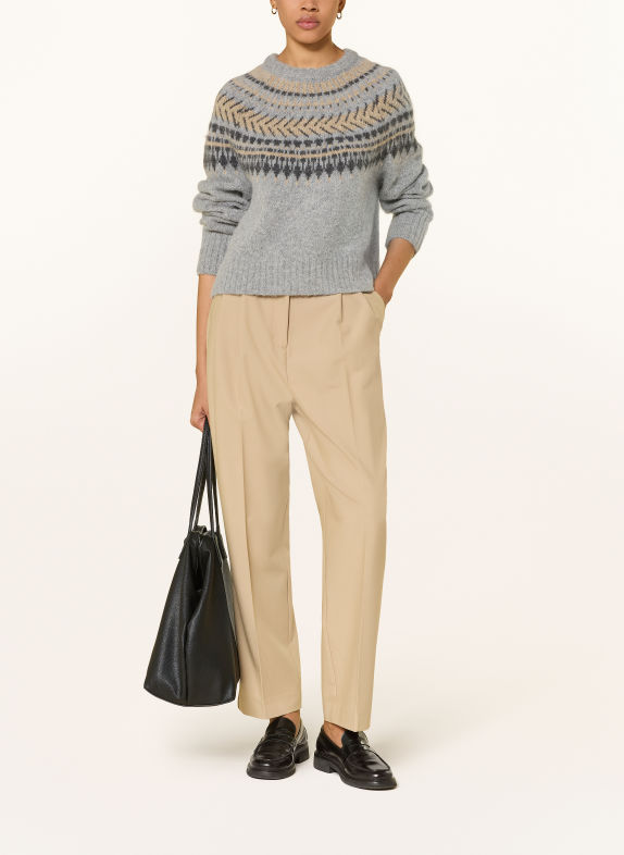 Barbour Pullover ANNETTE mit Alpaka GRAU / BEIGE / DUNKELGRAU