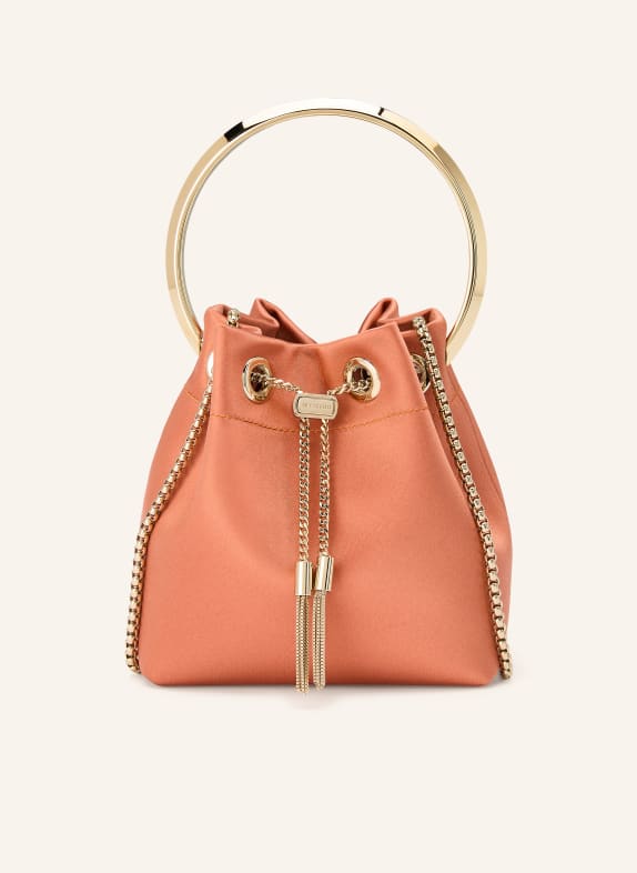JIMMY CHOO Handtasche BON BON HELLROT / GOLD