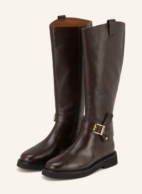 Barbour THEODORA Boots DARK BROWN