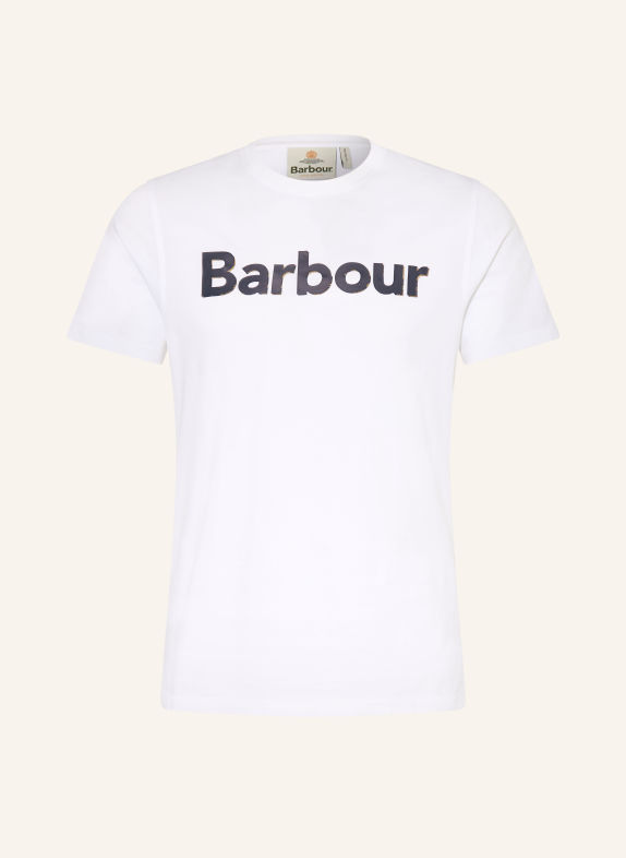 Barbour Tričko HALSTOW BÍLÁ / TMAVĚ MODRÁ