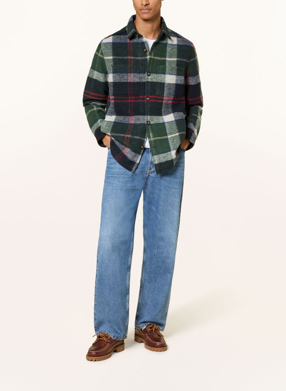 Barbour Flanellskjorta WOODLANE GRÖN / RÖD / MÖRKGRÖN