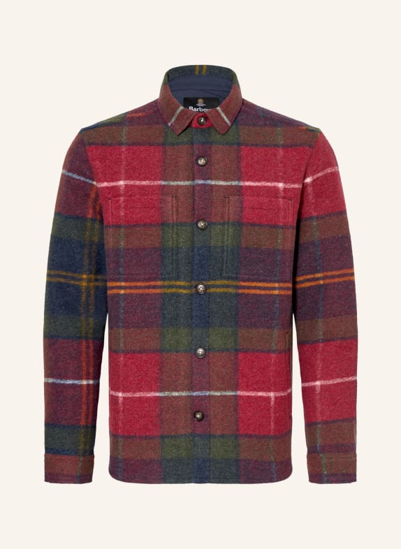 Barbour WOODLANE Flannel Overshirt DARK RED / DARK GREEN / DARK BLUE