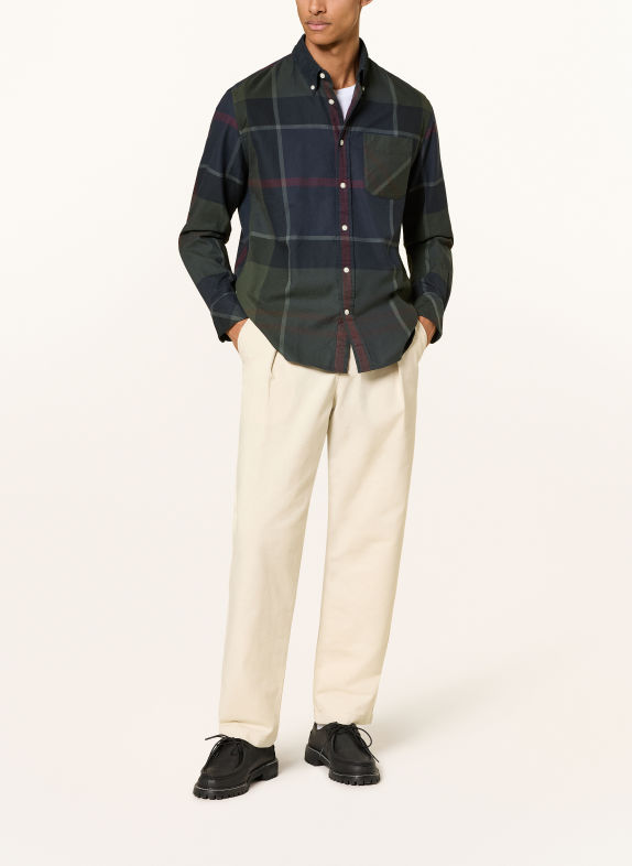 Barbour Overhemd DUNOON Authentic Fit DONKERGROEN / DONKERROOD / DONKERBLAUW