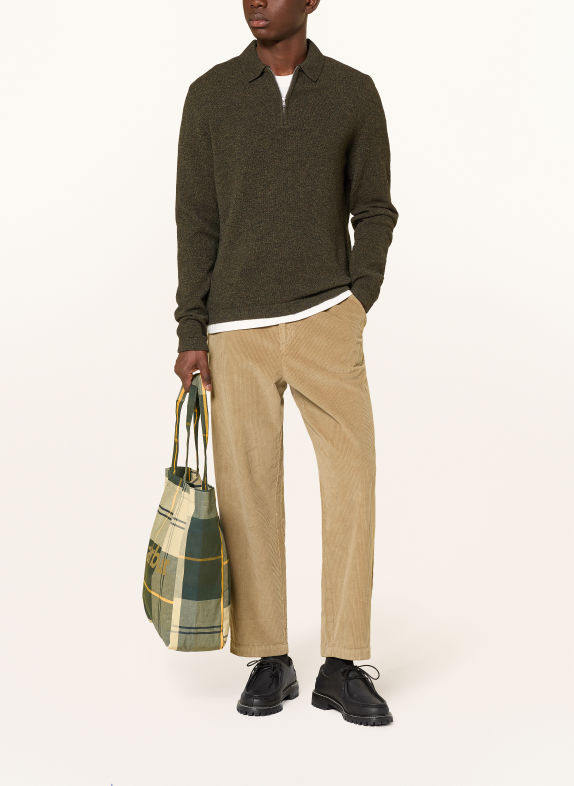 Barbour Knit polo shirt DARK GREEN / BLACK