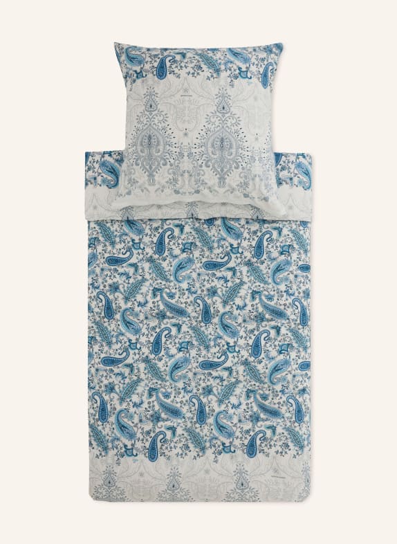 bassetti Bettwäsche MONNALISA WEISS / HELLBLAU / DUNKELBLAU