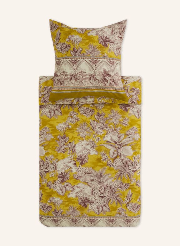 bassetti Bettwäsche BOBOLI GELB / HELLBRAUN / BRAUN