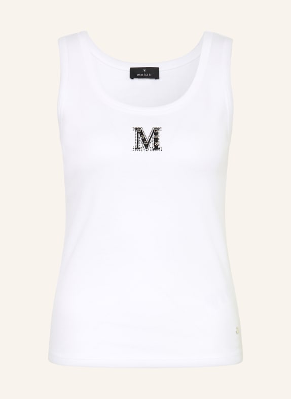 monari Haut orné de pierres précieuses BLANC