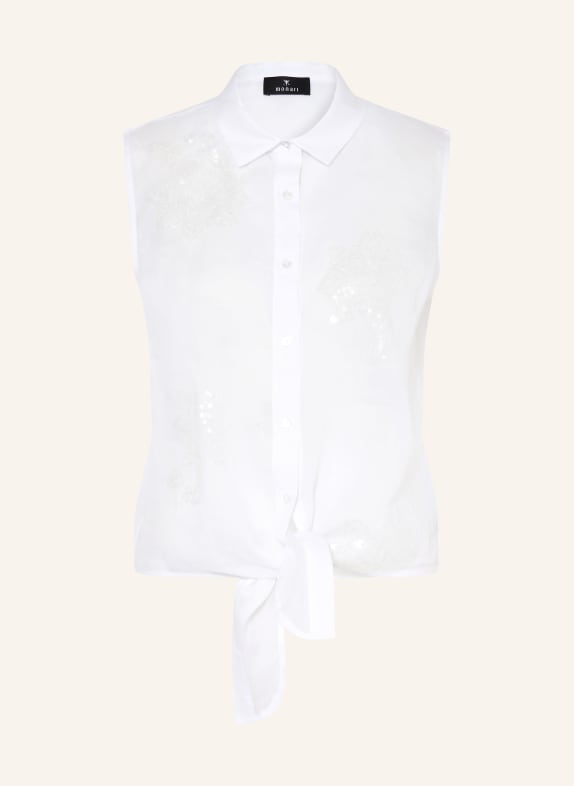 monari Haut chemisier à paillettes BLANC