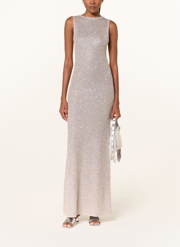 MRS & HUGS Knit dress with sequins SILVER