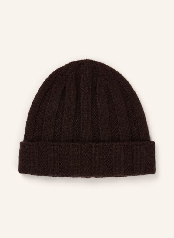 MRS & HUGS Cashmere hat DARK BROWN