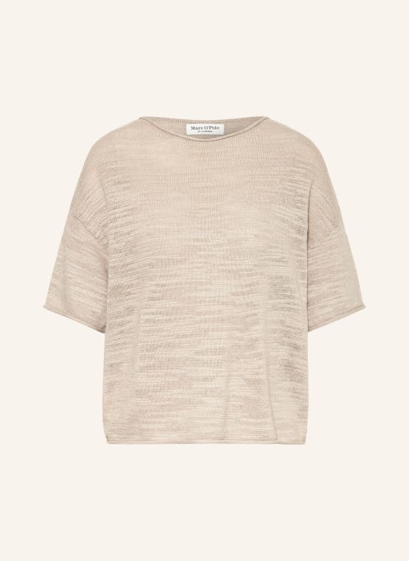 Marc O'Polo Strickshirt mit Leinen HELLBRAUN