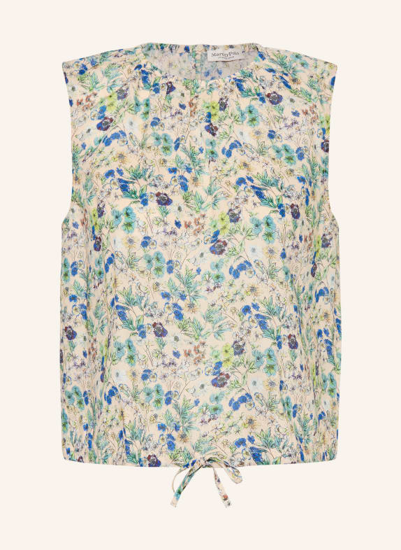 Marc O'Polo Blusentop BEIGE / GRÜN / BLAU