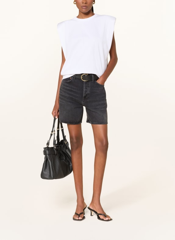 AGOLDE Denim shorts hitch blk w/ finished hem