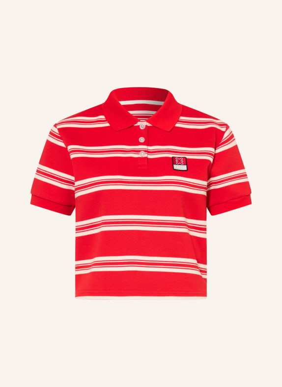 KARO KAUER Piqué-Poloshirt ROT / CREME