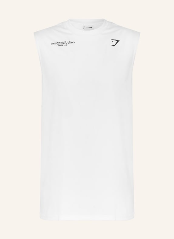 GYMSHARK Tank Top CONDITIONING WEISS / SCHWARZ