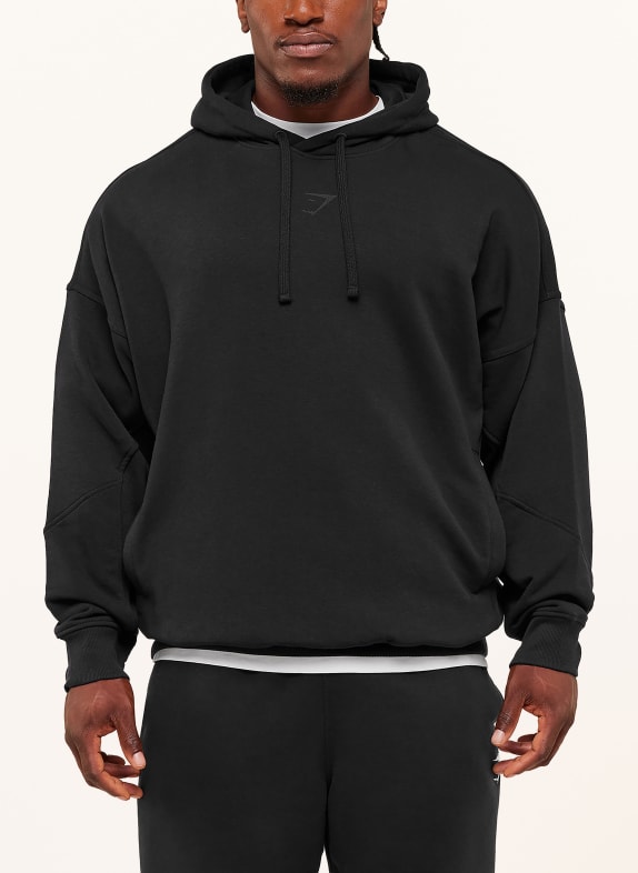 GYMSHARK Oversized-Hoodie POWER ORIGINALS SCHWARZ