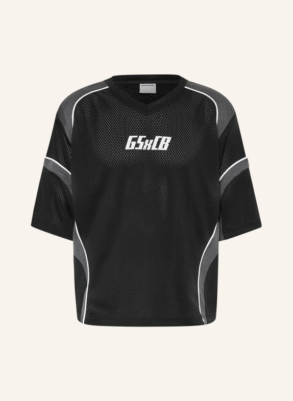 GYMSHARK Oversized-Shirt SCHWARZ / WEISS