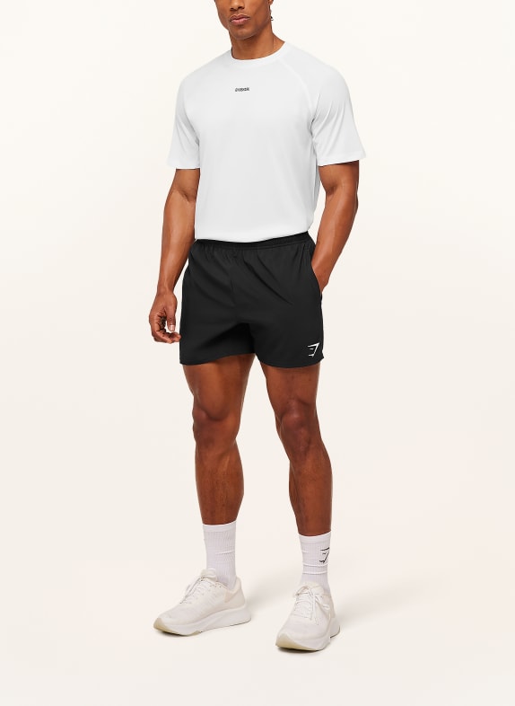 GYMSHARK T-Shirt GOOD LEVEL WEISS / SCHWARZ