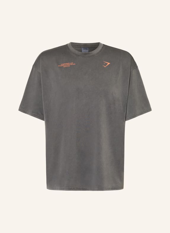 GYMSHARK T-Shirt CONDITIONING CLUB aus Mesh GRAU