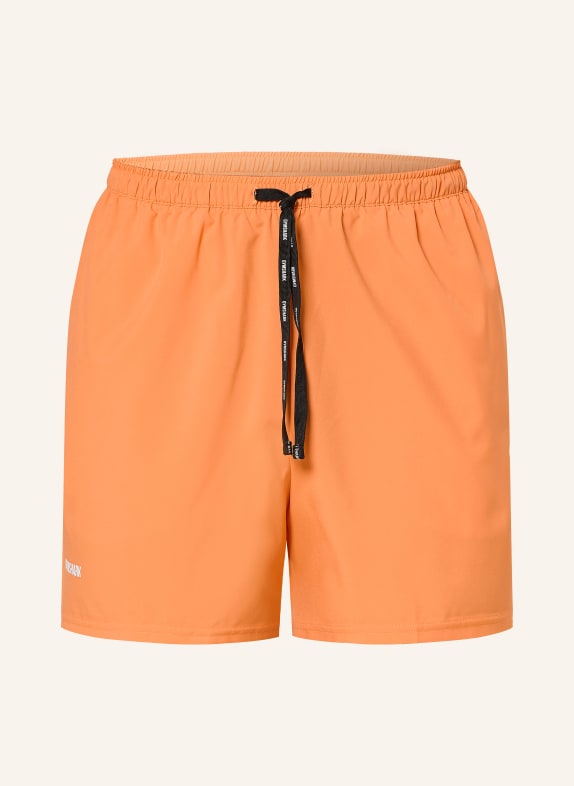 GYMSHARK Trainingsshorts TRAIN 5" ORANGE / WEISS / SCHWARZ