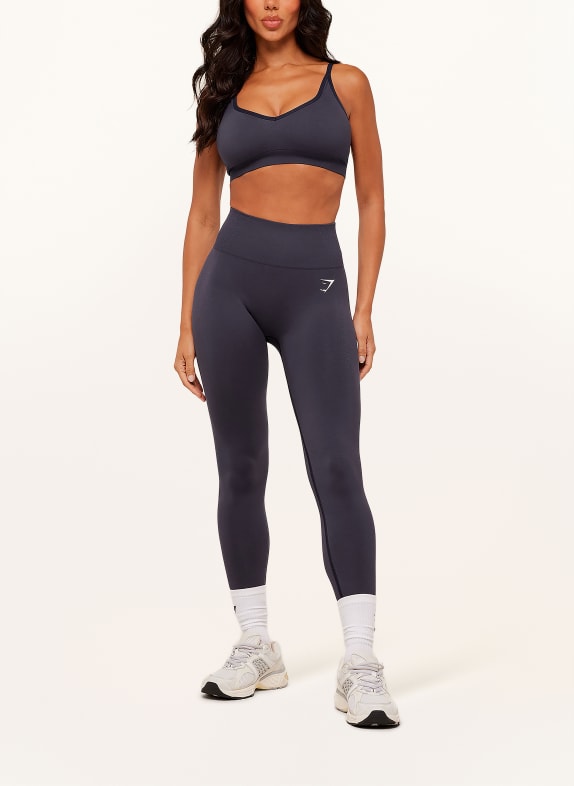 GYMSHARK Tights VITAL SEAMLESS DUNKELLILA / WEISS