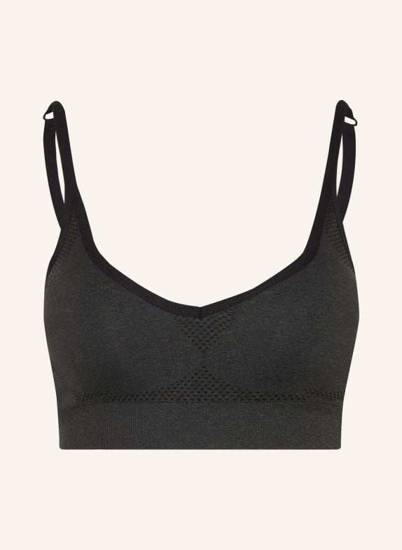 GYMSHARK Sport-BH VITAL SEAMLESS SCHWARZ / DUNKELGRAU / WEISS