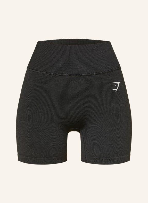 GYMSHARK Tights INTERVAL SEAMLESS SCHWARZ