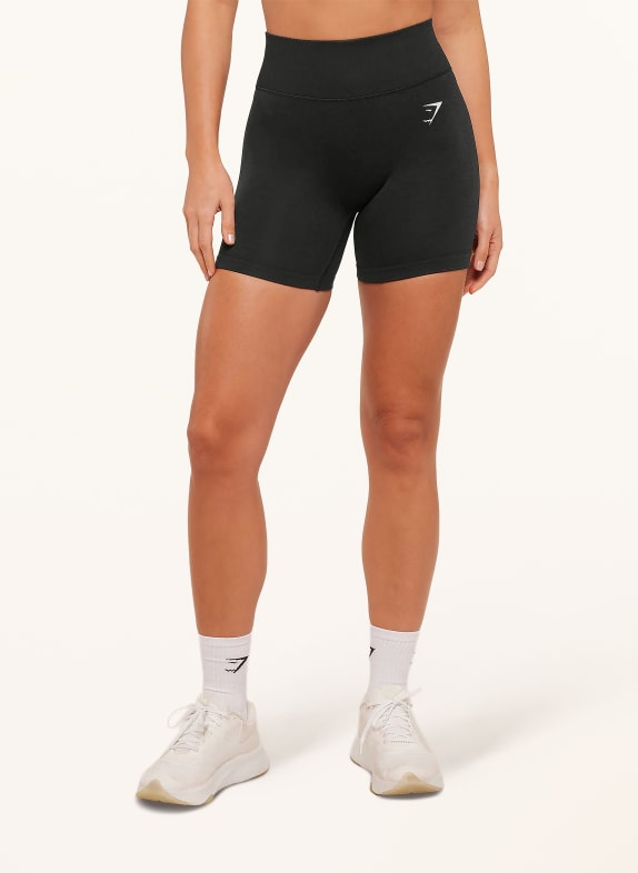 GYMSHARK Tights INTERVAL SEAMLESS SCHWARZ
