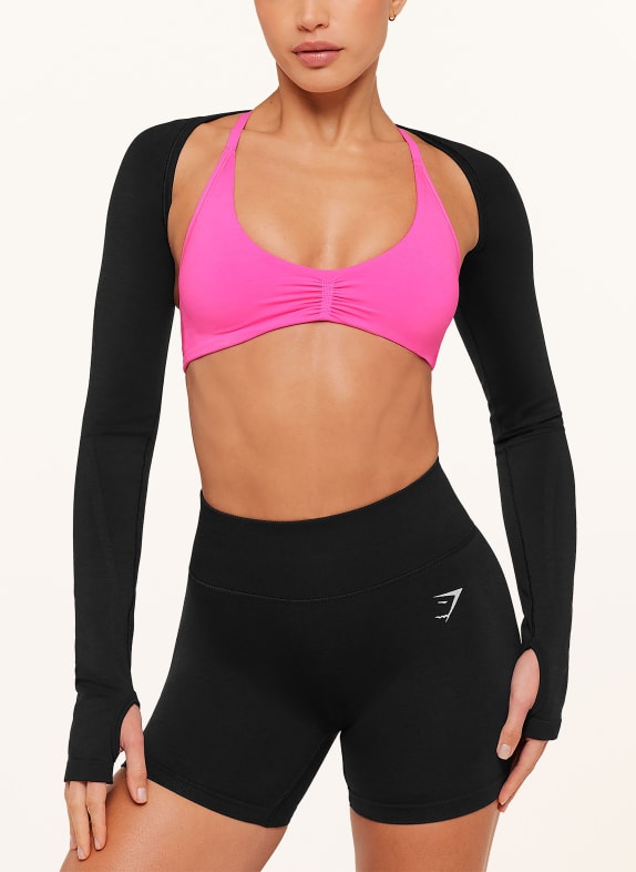 GYMSHARK Bolero INTERVAL SEAMLESS SCHWARZ
