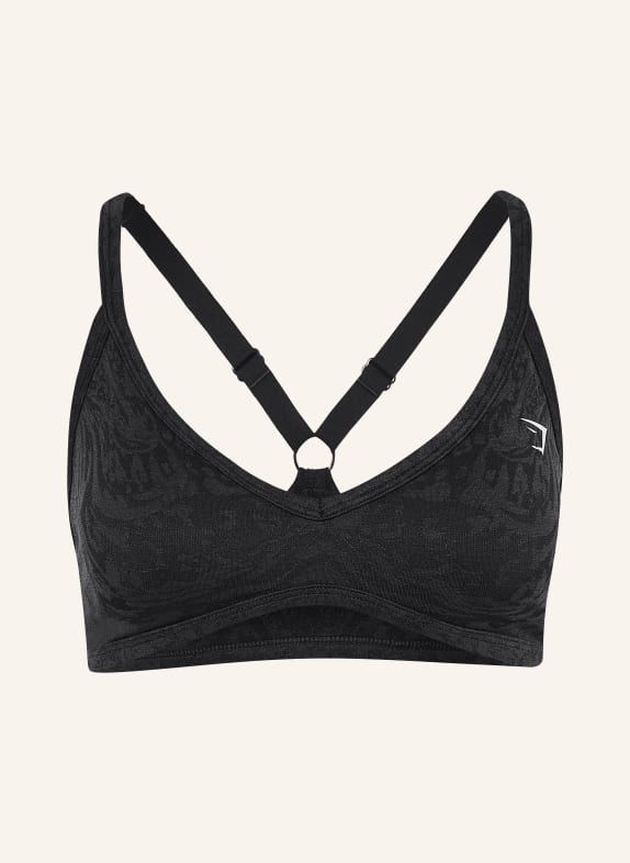 GYMSHARK Sport-BH ADAPT ANIMAL SCHWARZ / DUNKELGRAU