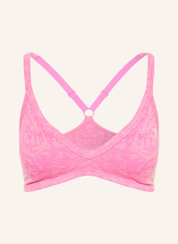 GYMSHARK Sport-BH ADAPT ANIMAL NEONPINK / HELLGELB