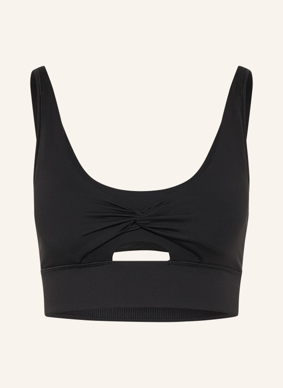 GYMSHARK Sport-BH TWIST FRONT SCHWARZ