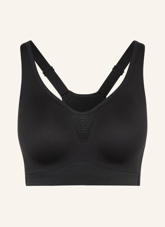 GYMSHARK Sport-BH mit Mesh SCHWARZ