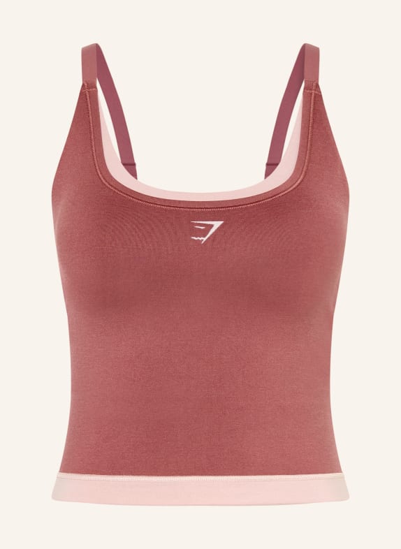 GYMSHARK Tanktop INTERVAL SEAMLESS MIDI ALTROSA