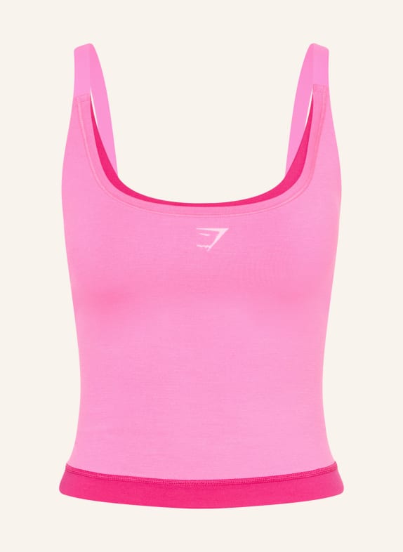 GYMSHARK Tanktop INTERVAL SEAMLESS MIDI PINK